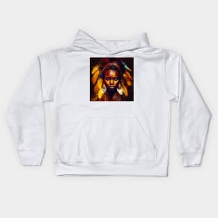 Powerful African Warrior Woman #2 Kids Hoodie